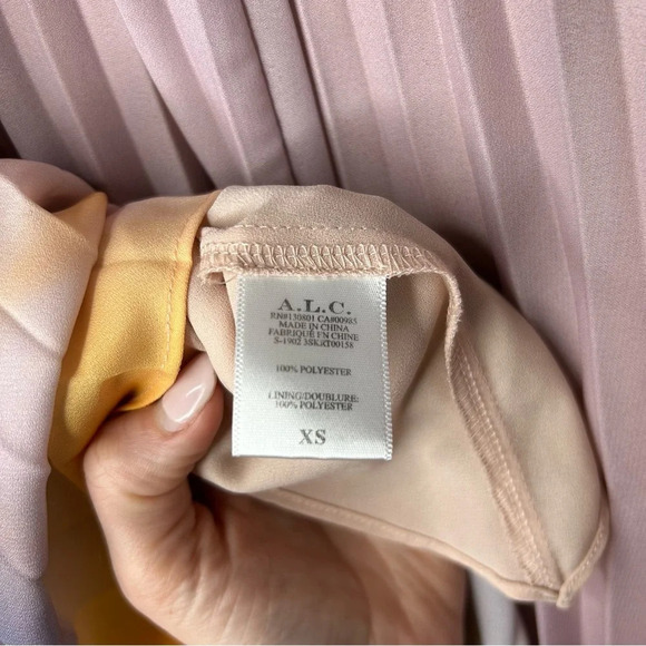 A.L.C. Sonali Ombré Midi Skirt Pleated Pastel‎ Women’s XL 14 Taylor Swift Lover - Picture 13 of 14